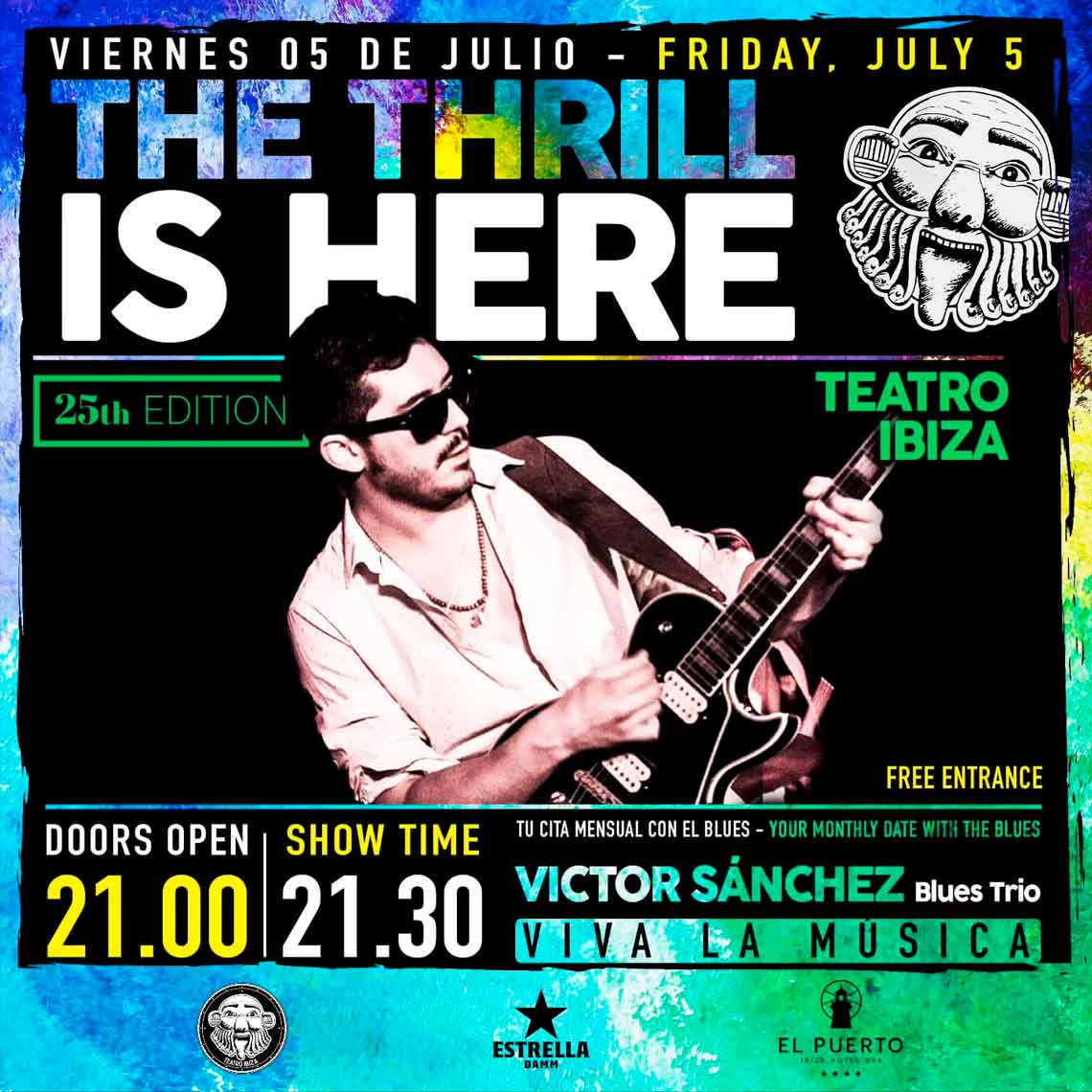 Concierto de Víctor Sánchez Blues Trío en Teatro Ibiza